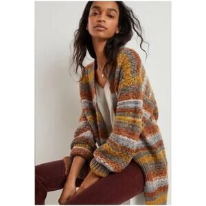 Anthropologie Women’s Sz S Textured Chunky Cardigan Sweater Lucy